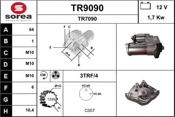 SNRA TR9090 - Starteris autodraugiem.lv