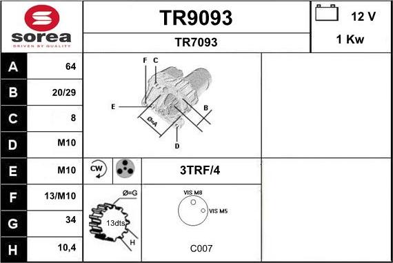 SNRA TR9093 - Starteris autodraugiem.lv