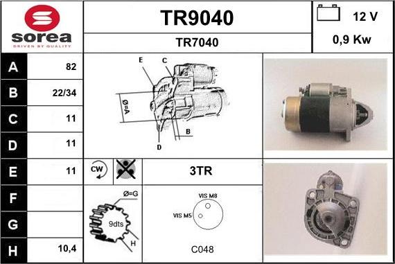 SNRA TR9040 - Starteris autodraugiem.lv