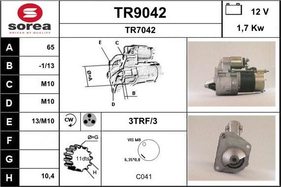 SNRA TR9042 - Starteris autodraugiem.lv