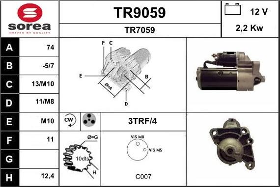 SNRA TR9059 - Starteris autodraugiem.lv