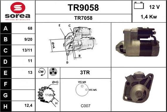 SNRA TR9058 - Starteris autodraugiem.lv