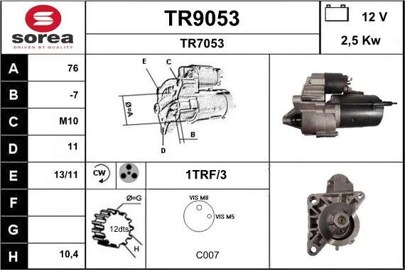 SNRA TR9053 - Starteris autodraugiem.lv