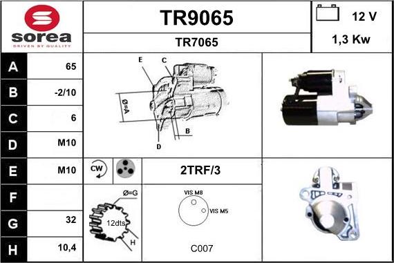 SNRA TR9065 - Starteris autodraugiem.lv