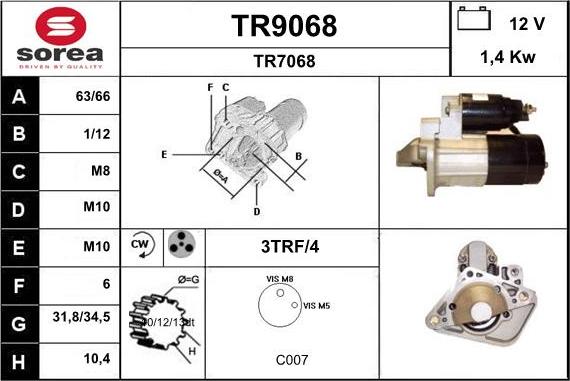 SNRA TR9068 - Starteris autodraugiem.lv