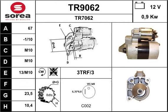 SNRA TR9062 - Starteris autodraugiem.lv