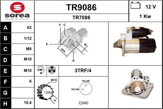 SNRA TR9086 - Starteris autodraugiem.lv