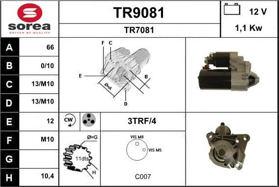 SNRA TR9081 - Starteris autodraugiem.lv