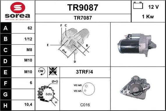 SNRA TR9087 - Starteris autodraugiem.lv