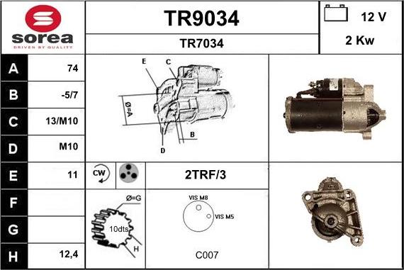 SNRA TR9034 - Starteris autodraugiem.lv