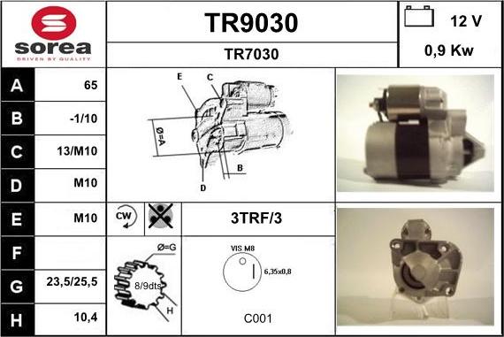 SNRA TR9030 - Starteris autodraugiem.lv