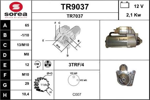 SNRA TR9037 - Starteris autodraugiem.lv