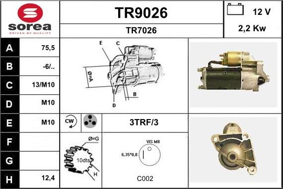 SNRA TR9026 - Starteris autodraugiem.lv