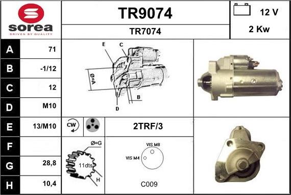 SNRA TR9074 - Starteris autodraugiem.lv