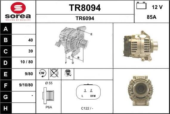 SNRA TR8094 - Ģenerators autodraugiem.lv