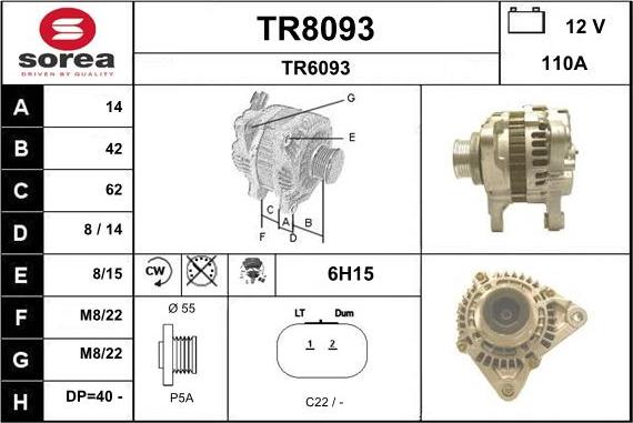SNRA TR8093 - Ģenerators autodraugiem.lv