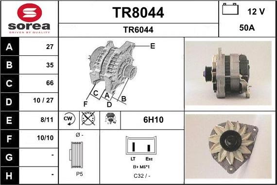 SNRA TR8044 - Ģenerators autodraugiem.lv