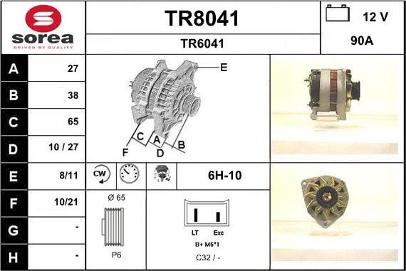 SNRA TR8041 - Ģenerators autodraugiem.lv