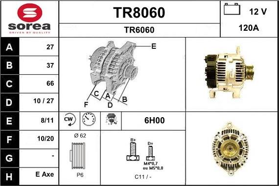 SNRA TR8060 - Ģenerators autodraugiem.lv