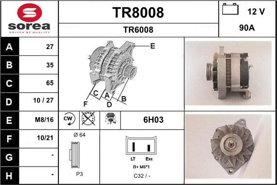 SNRA TR8008 - Ģenerators autodraugiem.lv