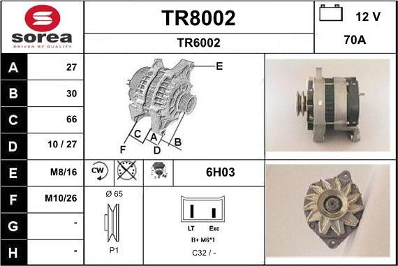 SNRA TR8002 - Ģenerators autodraugiem.lv