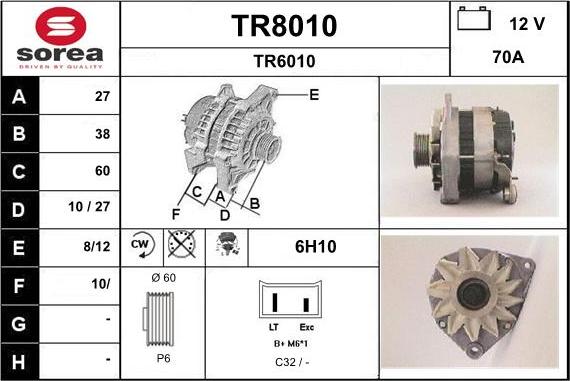 SNRA TR8010 - Ģenerators autodraugiem.lv