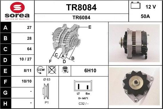 SNRA TR8084 - Ģenerators autodraugiem.lv