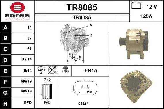 SNRA TR8085 - Ģenerators autodraugiem.lv