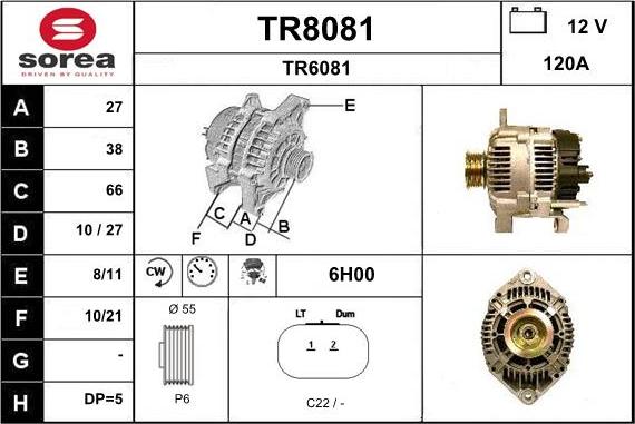 SNRA TR8081 - Ģenerators autodraugiem.lv