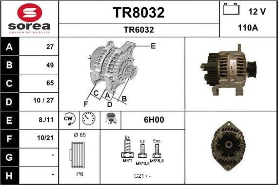 SNRA TR8032 - Ģenerators autodraugiem.lv