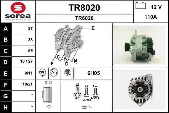 SNRA TR8020 - Ģenerators autodraugiem.lv