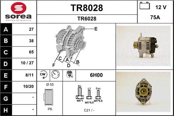 SNRA TR8028 - Ģenerators autodraugiem.lv