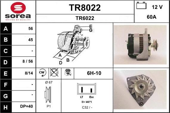 SNRA TR8022 - Ģenerators autodraugiem.lv