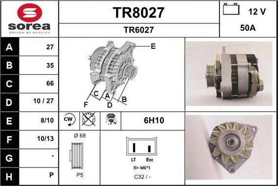 SNRA TR8027 - Ģenerators autodraugiem.lv