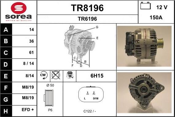 SNRA TR8196 - Ģenerators autodraugiem.lv