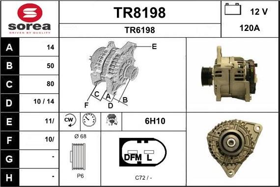 SNRA TR8198 - Ģenerators autodraugiem.lv