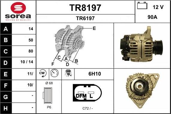 SNRA TR8197 - Ģenerators autodraugiem.lv