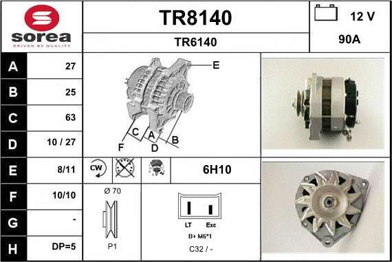 SNRA TR8140 - Ģenerators autodraugiem.lv