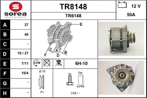 SNRA TR8148 - Ģenerators autodraugiem.lv