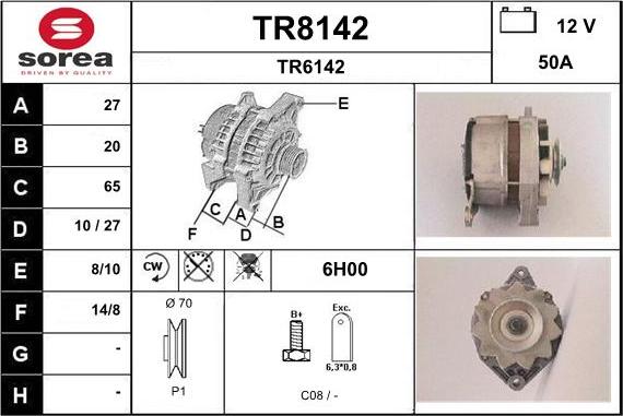 SNRA TR8142 - Ģenerators autodraugiem.lv