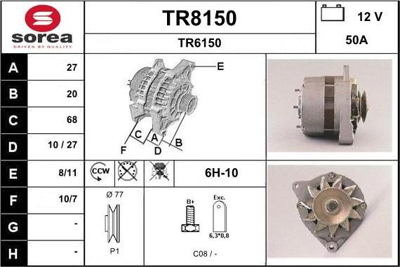 SNRA TR8150 - Ģenerators autodraugiem.lv