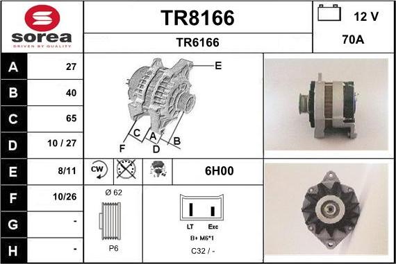 SNRA TR8166 - Ģenerators autodraugiem.lv