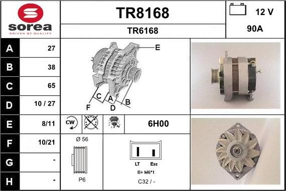 SNRA TR8168 - Ģenerators autodraugiem.lv