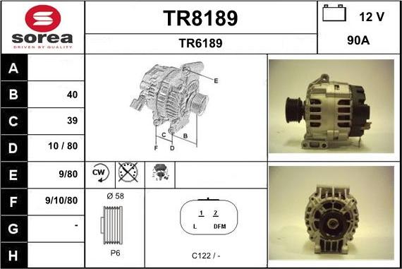 SNRA TR8189 - Ģenerators autodraugiem.lv