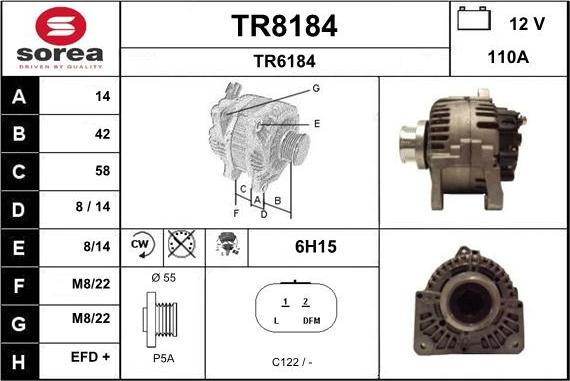 SNRA TR8184 - Ģenerators autodraugiem.lv