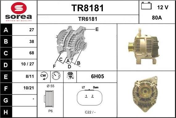 SNRA TR8181 - Ģenerators autodraugiem.lv