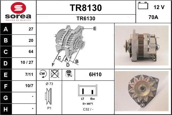 SNRA TR8130 - Ģenerators autodraugiem.lv