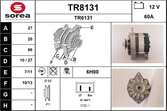 SNRA TR8131 - Ģenerators autodraugiem.lv