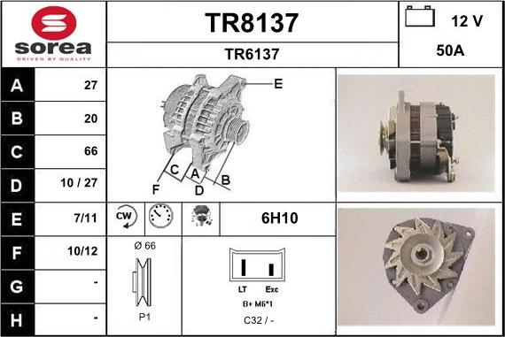 SNRA TR8137 - Ģenerators autodraugiem.lv