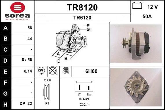 SNRA TR8120 - Ģenerators autodraugiem.lv